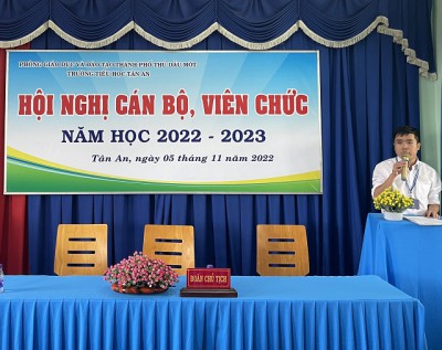 Ngày 05/11/2022 trường Tiểu học Tân An tổ chức Hội nghị cán bộ, viên chức năm học 2022-2023