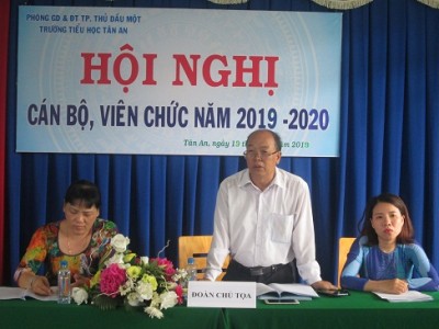 Công đoàn trường Tiểu học Tân An tổ chức Hội nghị Cán bộ viên chức năm học 2019-2020
