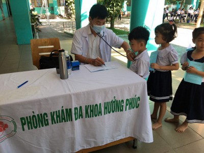 Khám và kiểm tra sức khỏe học sinh đầu năm học 2020-2021 tại trường TH Tân An