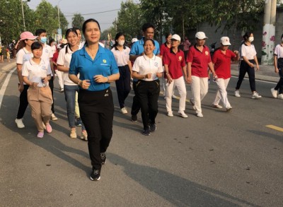 Trường Tiểu học Tân An tham gia ngày chạy Olympic vì sức khỏe toàn dân năm 2023