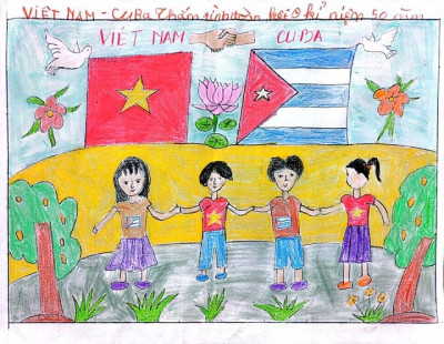 Trường tiểu học Tân An tích cực tham gia cuộc thi vẽ tranh “Thiếu nhi Việt Nam - Cu ba thắm tình đoàn kết”
